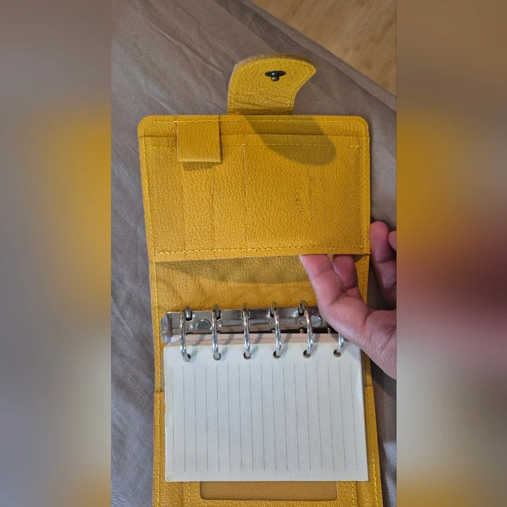 Elegant Yellow Leather Planner